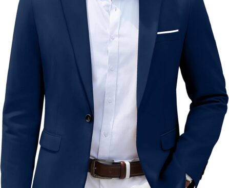 COOFANDY Men’s Slim Fit Casual Blazers Lightweight Sport Coats One Button Suit Jackets