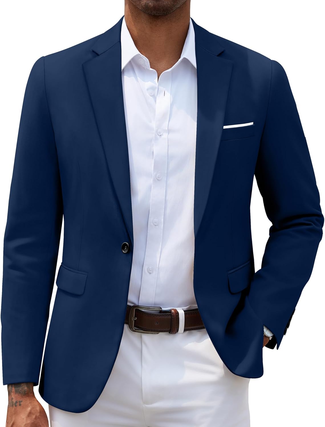 COOFANDY Men’s Slim Fit Casual Blazers Lightweight Sport Coats One Button Suit Jackets