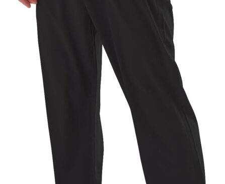 Men’s Elastic Waist Hiking Pants Water Resistant Quick-Dry Lightweight Outdoor Sweatpants with Zipper Pockets