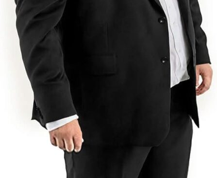 GATMSTZ Mens Suits Big and Tall 2 Pieces Blazer Pants Set Classic Fit