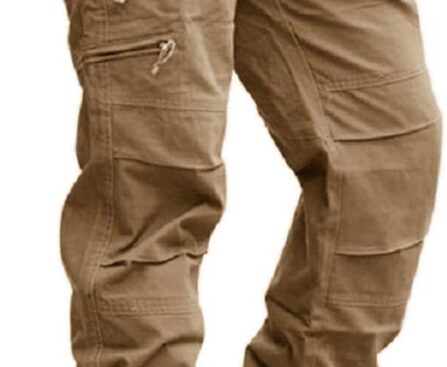 CRYSULLY Men’s Cargo Pants Tactical Work Pants for Men Ripstop 9 Pockets Construction Trousers (No Belt)