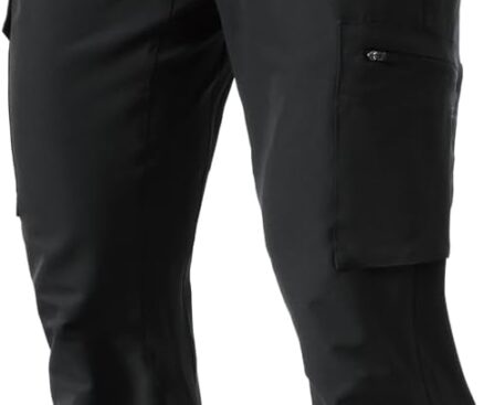 Men’s Lightweight Cargo Pants Waterproof Quick Dry Tactical Pants Outdoor Hiking Pants with Belt