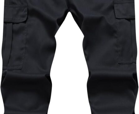 Mens Casual Cargo Pants Joggers Pants Workout Pants Multi Pockets