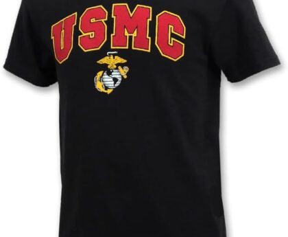Armed Forces Gear USMC Youth Arch EGA T-Shirt (Black)
