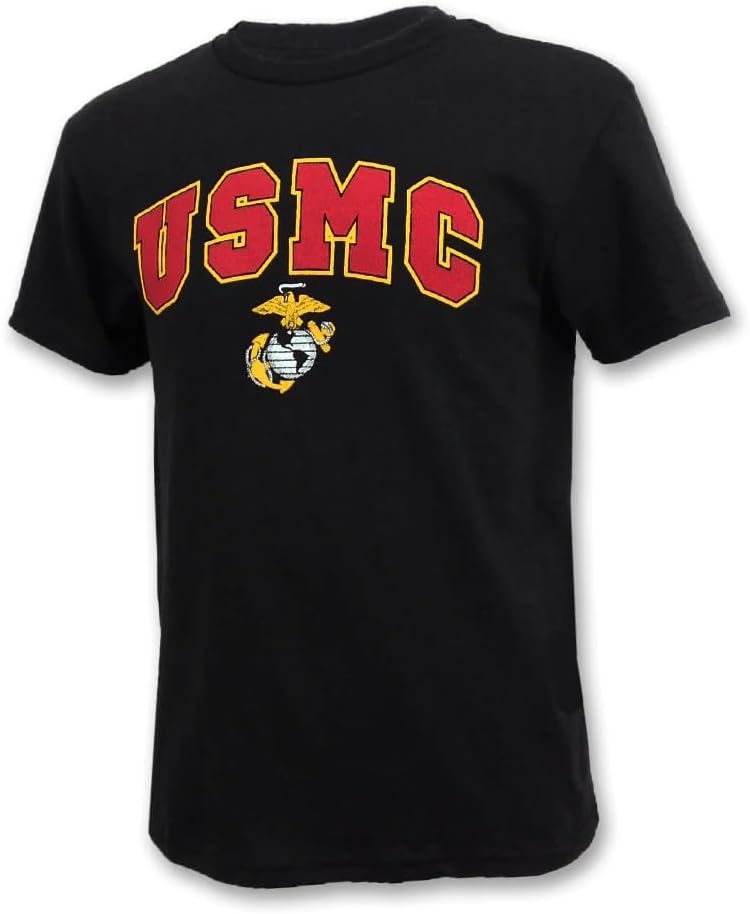 Armed Forces Gear USMC Youth Arch EGA T-Shirt (Black)