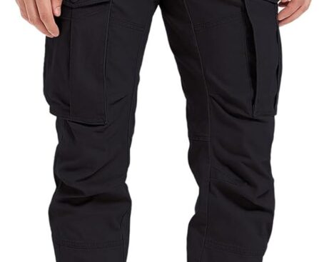 Plaid&Plain Men’s Cargo Pants Slim Fit with Articulated Knees