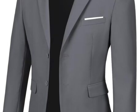 Men’s Casual Suit Blazer Tux Separates Jacket Slim Fit 2 Button Lightweight Men Suits Sport Coats for Wedding Prom Party