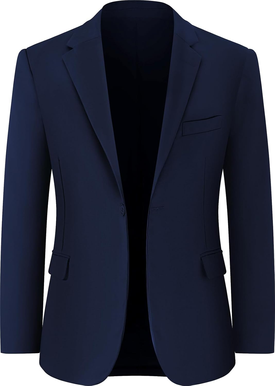 A&J DESIGN Mens One Button Suit Jacket with Lapel Boutonniere Hole Slim Fit Casual Business Sport Coats and Blazers