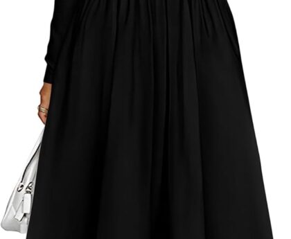 BTFBM Casual Long Sleeve Dresses Spring Dresses 2025 Wedding Guest Dress Midi Dress Flowy Bohemian Long Dress