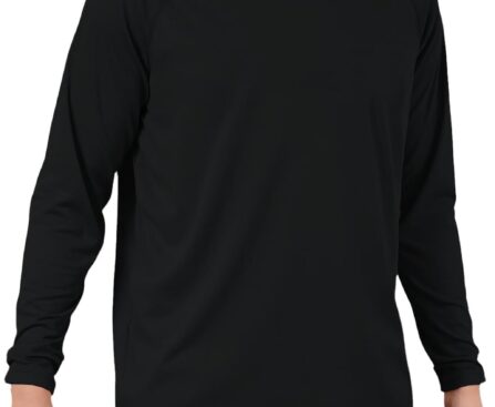 Haloumoning Boys Long Sleeve Athletic T-Shirts Kids Quick Dry Youth Performance Active Basic Tees 5-14 Years