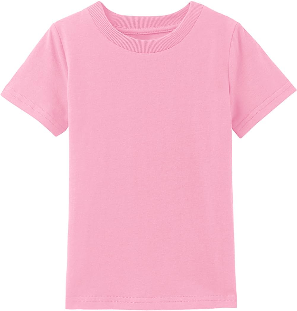 COSLAND Boys’ 100% Cotton Heavyweight Short Sleeve Crewneck T Shirt