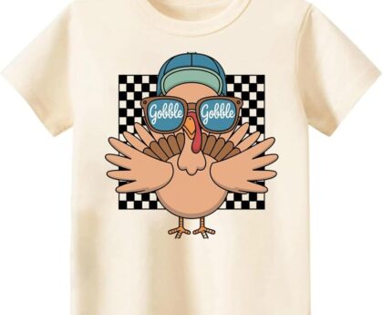 Toddler Boys Thanksgiving Shirt, Funny Toddler Thanksgiving Tee for Kids Girls,Turkey Pumpkin Pie Tee:2-6T
