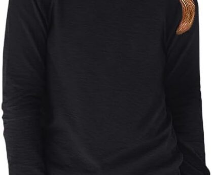 ZDC Girls Long Sleeve T Shirts Kids Crewneck Fall Winter Tops Basic Tees 5-14 Years