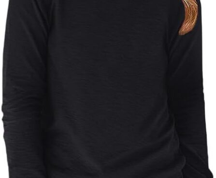 ZDC Girls Long Sleeve T Shirts Kids Crewneck Fall Winter Tops Basic Tees 5-14 Years