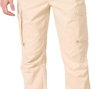 Amazon Essentials Men’s Cargo Fleece Jogger Sweatpant with Relaxed Fit