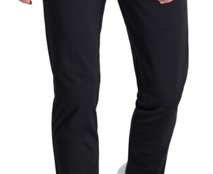 Haggar Mens Sport Travel Performance Straight Fit Flat Front Stretch Casual Pant