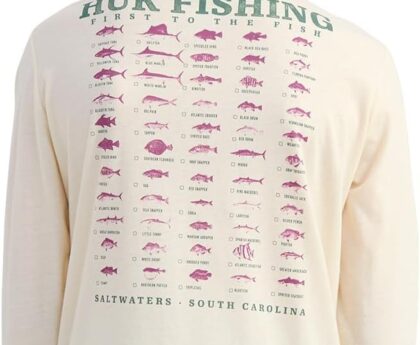 HUK Boys Long Sleeve Graphic Tee, Soft, Comfortable T-Shirt with Fun Fishing Designs for Everyday Wear