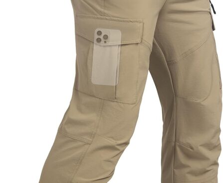 Men’s Hiking Cargo Work Pants Lightweight Quick Dry Waterproof Fishing Travel Tactical Pants Outdoor 7 Pockets