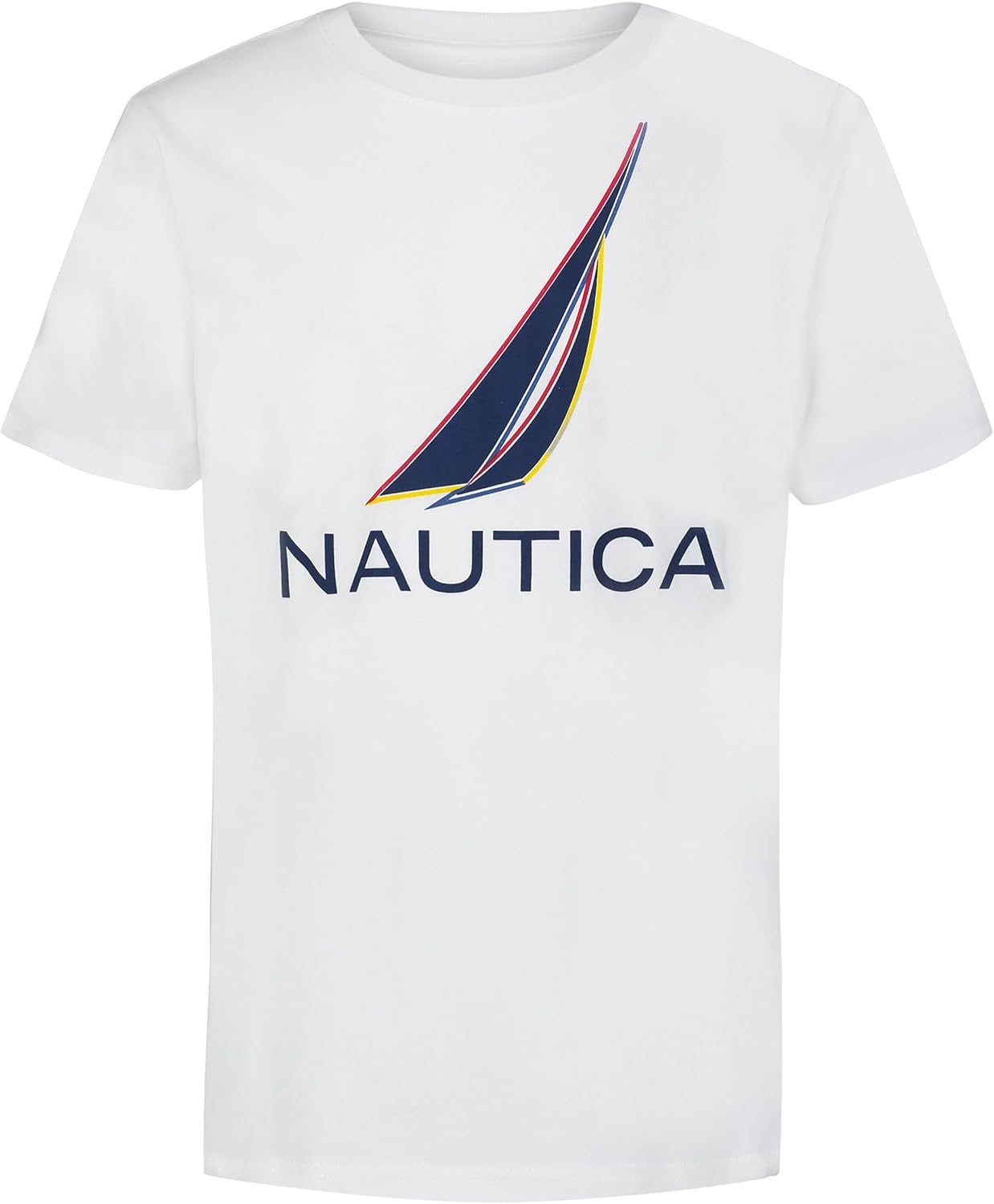 Nautica Boys’ Short Sleeve J-Class Logo Crew Neck T-Shirt, Soft, Comfortable, Relaxed Fit