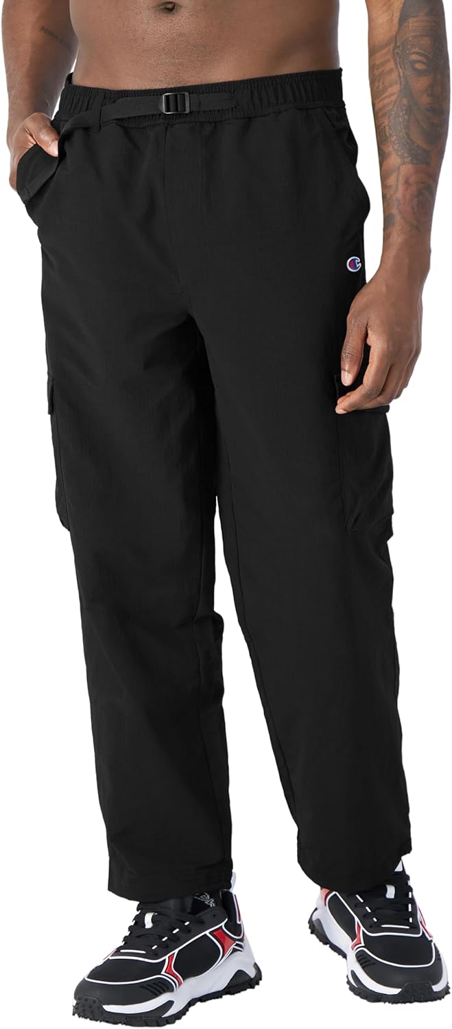 Champion Men’s Belted Hiking Cargo Pants, 30″ Inseam