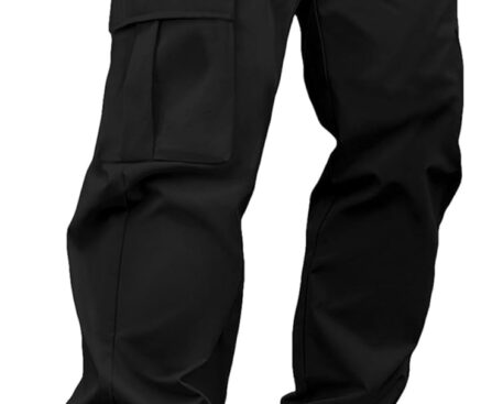 PLEPAN Men’s Casual Cargo Pants Drawstring Hiking Pants Workout Tactical Joggers Sweatpants for Men