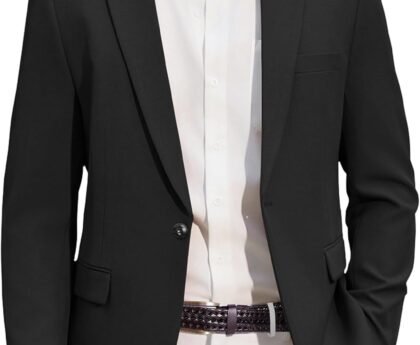 COOFANDY Men’s Casual Blazer Slim Fit Lightweight Sport Coats One Button Suit Jacket Dress Blazer Jackets