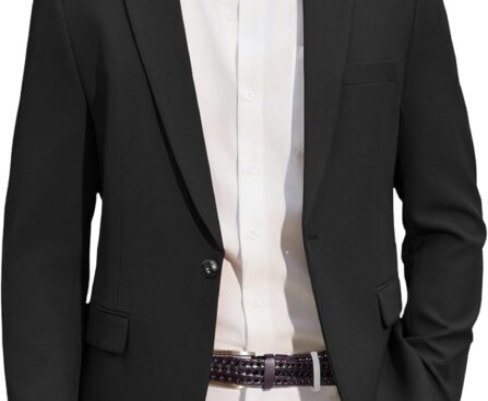 COOFANDY Men’s Casual Blazer Slim Fit Lightweight Sport Coats One Button Suit Jacket Dress Blazer Jackets