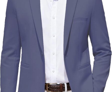 COOFANDY Men’s Blazer Casual Suit Jacket Slim Fit One Button Sport Coats Lightweight Sports Jacket