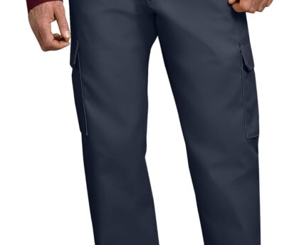 Dickies Occupational Workwear LP337BK Cotton Relaxed Fit Men’s Industrial Cargo Pant with Straight Leg, Black