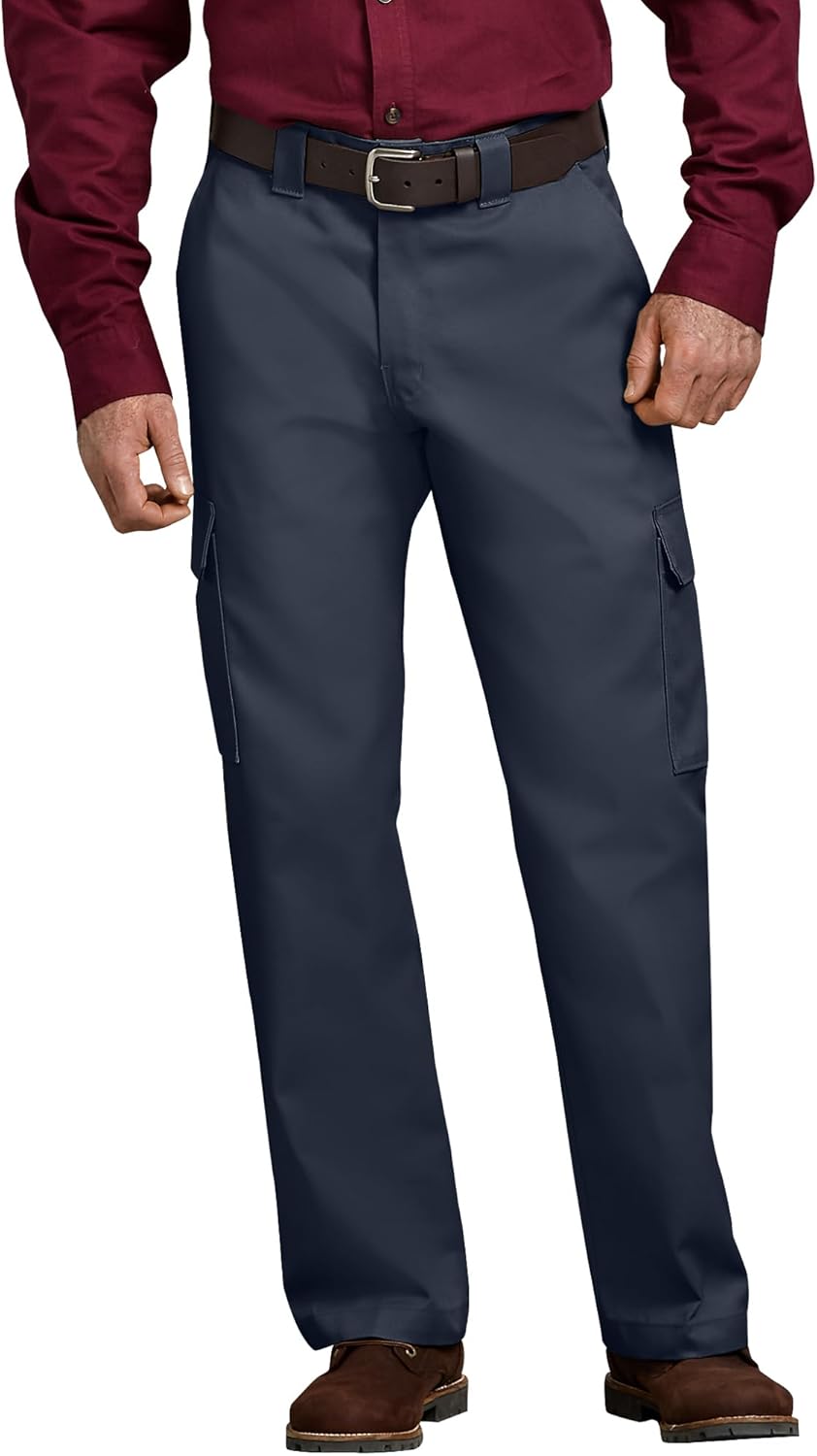 Dickies Occupational Workwear LP337BK Cotton Relaxed Fit Men’s Industrial Cargo Pant with Straight Leg, Black