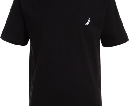 Nautica Boys Short Sleeve Solid Crew Neck T-Shirt, Soft, Comfortable, Relaxed Fit