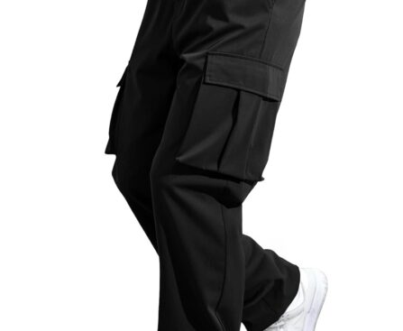 JMIERR Mens Casual Cargo Pants Stretch Sweatpants Drawstring Hiking Workout Joggers with Multi Pockets