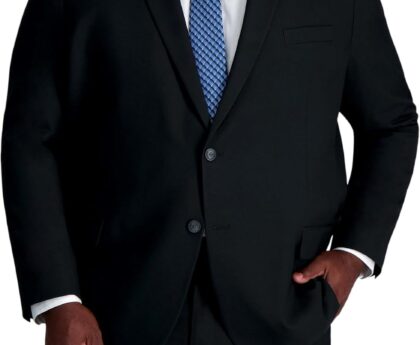 Haggar Men’s Smart Wash Performance Classic Fit Big &Tall Suit Separates-Pants & Jackets