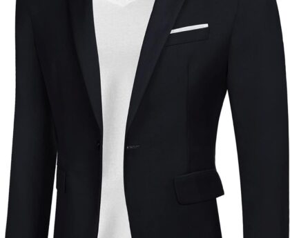COOFANDY Mens Casual Blazer Slim Fit Sport Coats One Button Business Suit Jacket