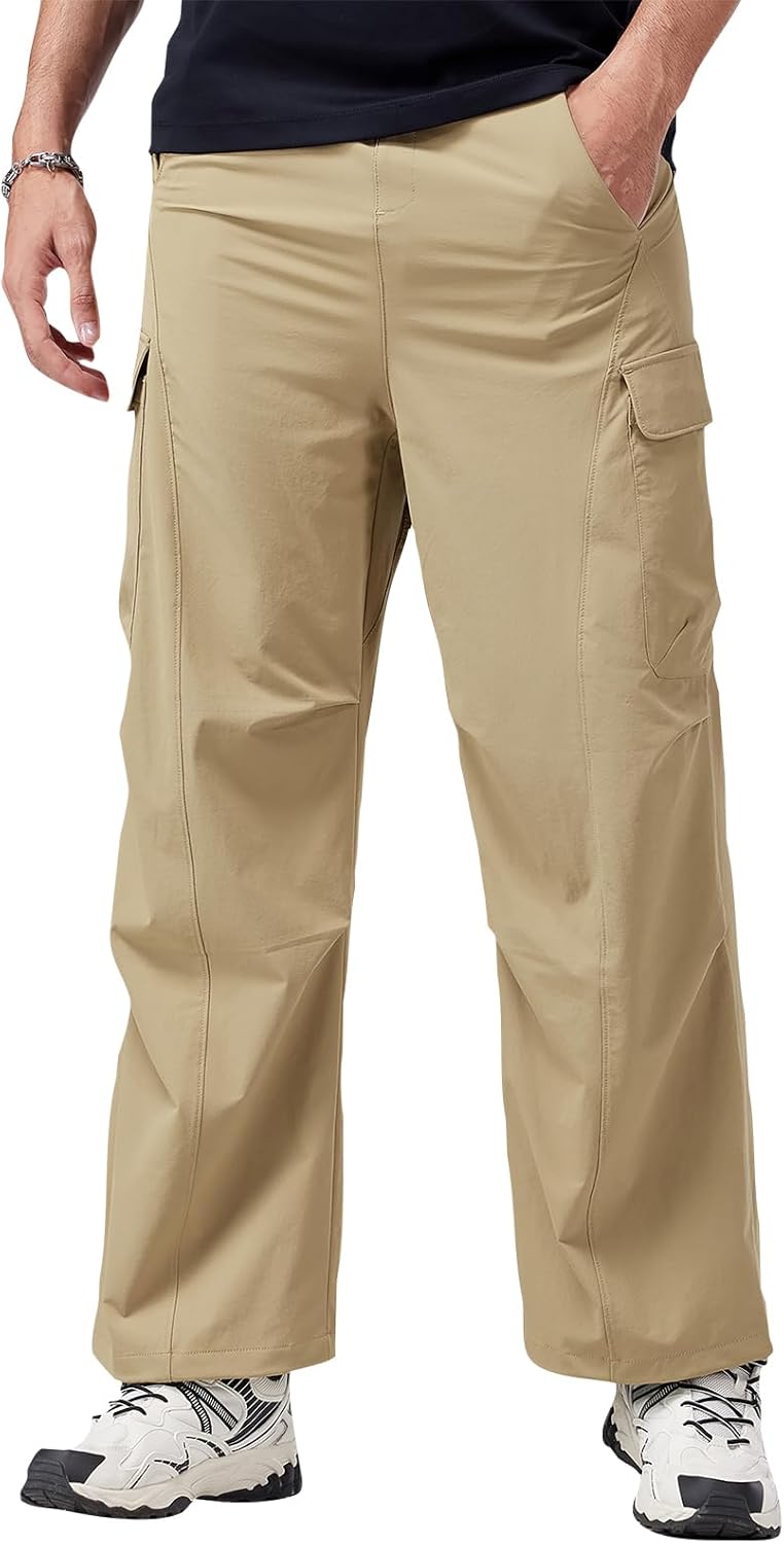 Men’s Breathable Cooling Lightweight Cargo Pants with Multiple Pockets