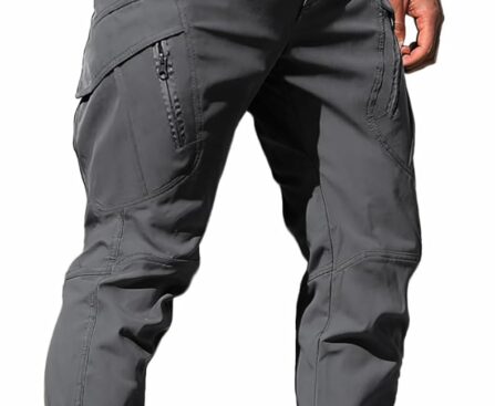 FLYFIREFLY Men’s Ripstop Tactical Cargo Pants Water Resistant Quick Dry Hiking Work Pants with Multi-Pockets(No Belt)
