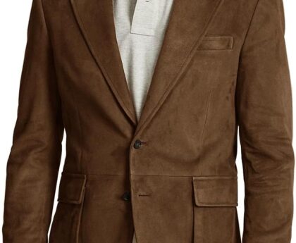 Suit for Men Suede Winter Jacket Slim Fit Single Breasted New in Suits & Blazers Mens Sport Coats Jacket