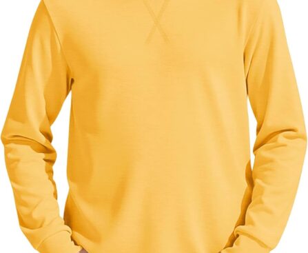 Haloumoning Kids Boys T Shirts Casual Long Sleeve Crewneck Loose Fit Fall Basic Tees 5-14 Years