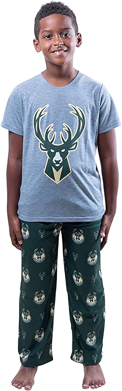 Ultra Game Youth NBA Official 2-Piece PJs Lounge Pants & Tee Set