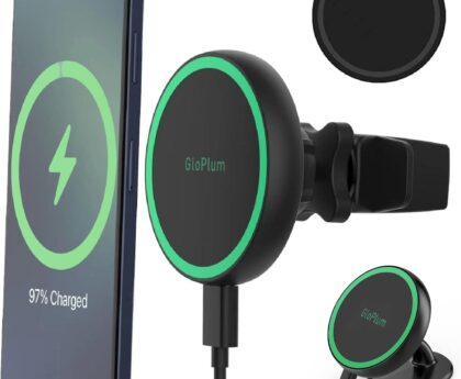 Magnetic Wireless Car Charger Mount Compatible with Magsafe iPhone 15/ iPhone 14/iPhone 13, Fast Charging Air Vent Magnet Accessories Car Phone Holder