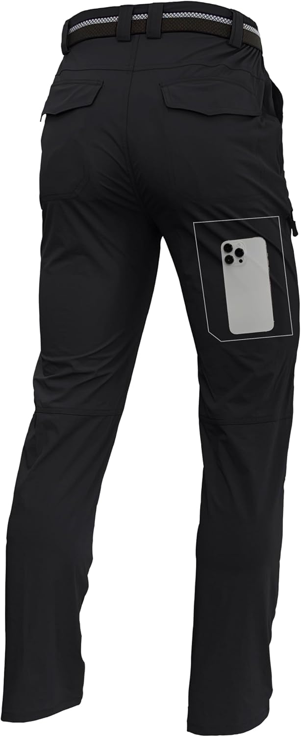 Men’s Lightweight Hiking Cargo Pants Waterproof Quick Dry Travel Fishing Climbing Work Outdoor Pants
