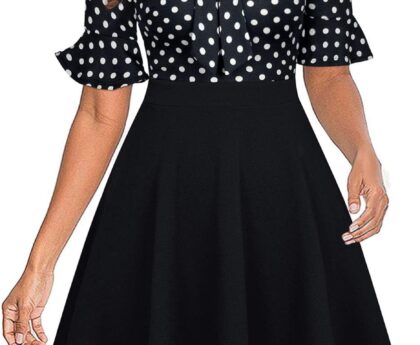 Women Summer Floral Ruffle Sleeve Wear to Work Church Wedding Guest Party Dresses