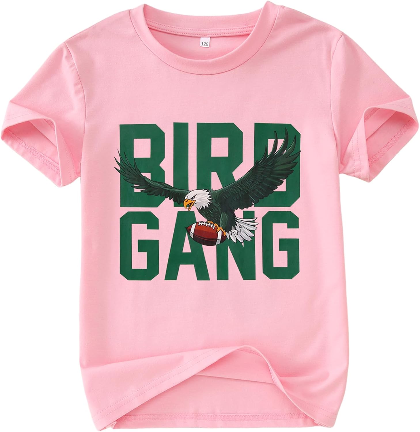Kids Girl Boy Game Day Football T-Shirt Birds Shirts Short Sleeve Sports Football Team Outfits Fans Tees Tops 5-10Y
