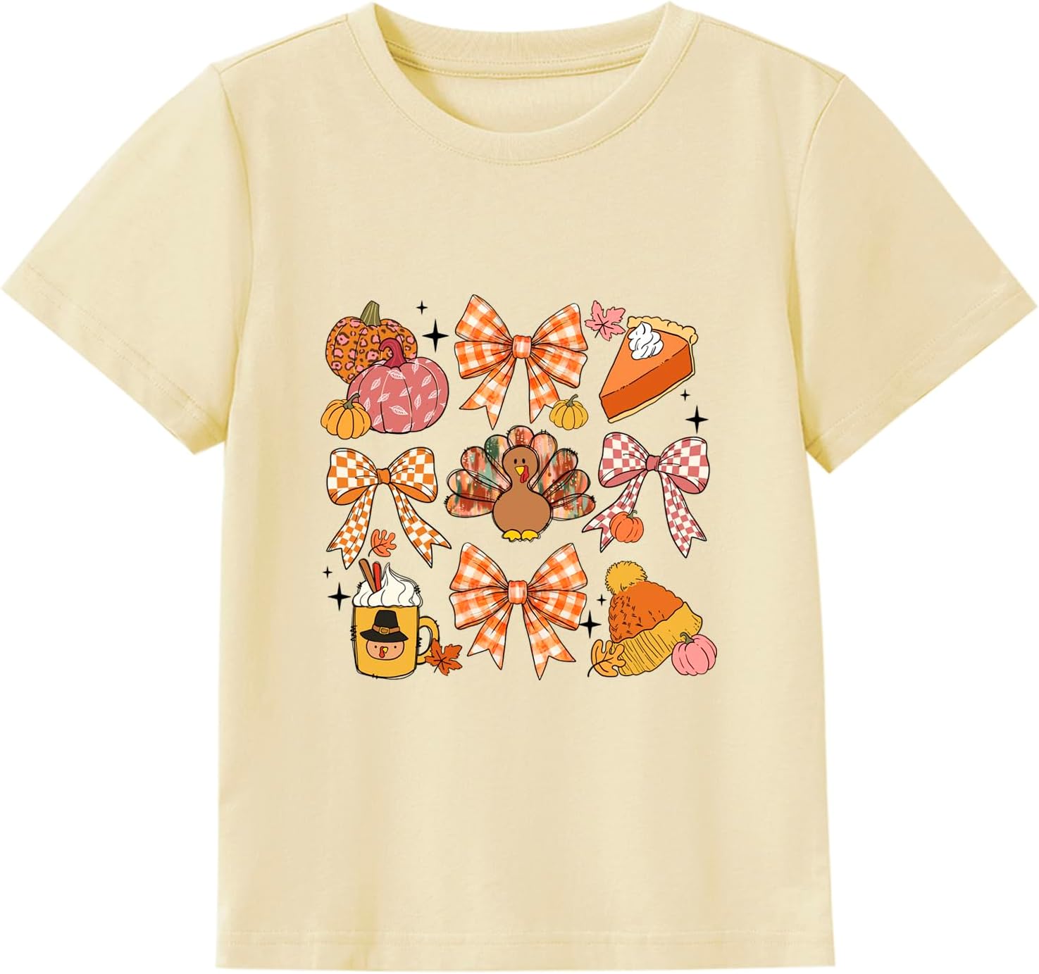 Thanksgiving Shirt for Boys Toddler Kids Funny Turkey Gobble Outfits Pumpkin Season Fall T-Shirt Tee 2-7 Years