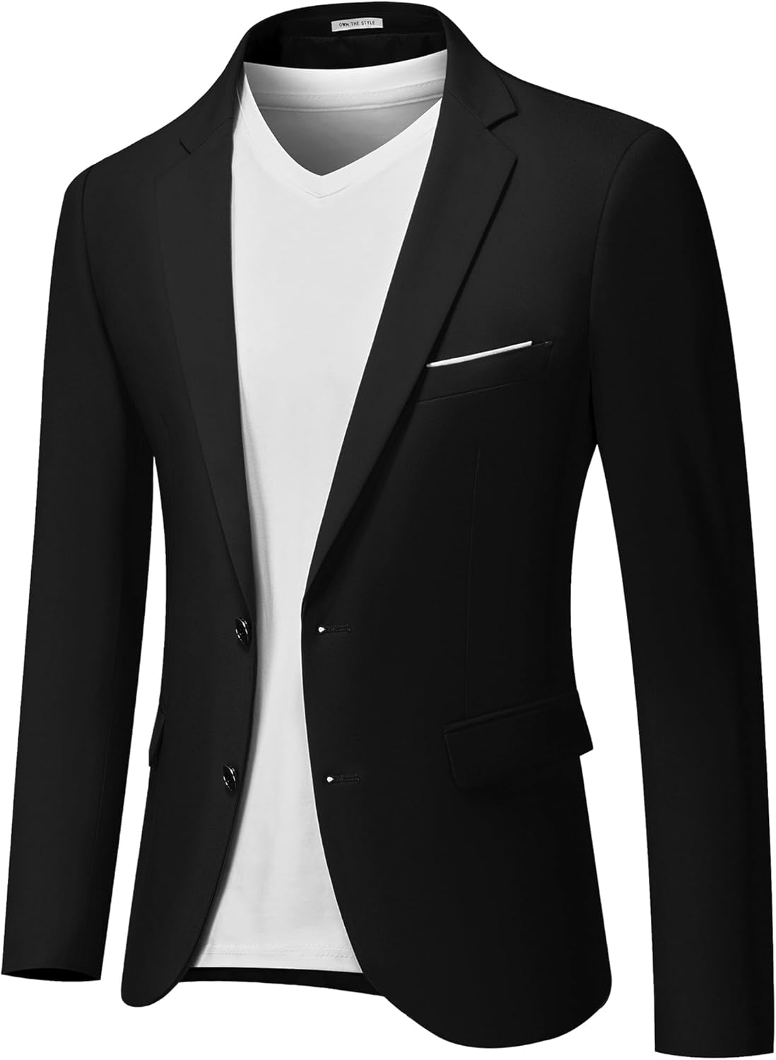 MY’S Men’s Slim Fit Blazer, Two Button Casual Lightweight Jacket, Sport Coat for Daily