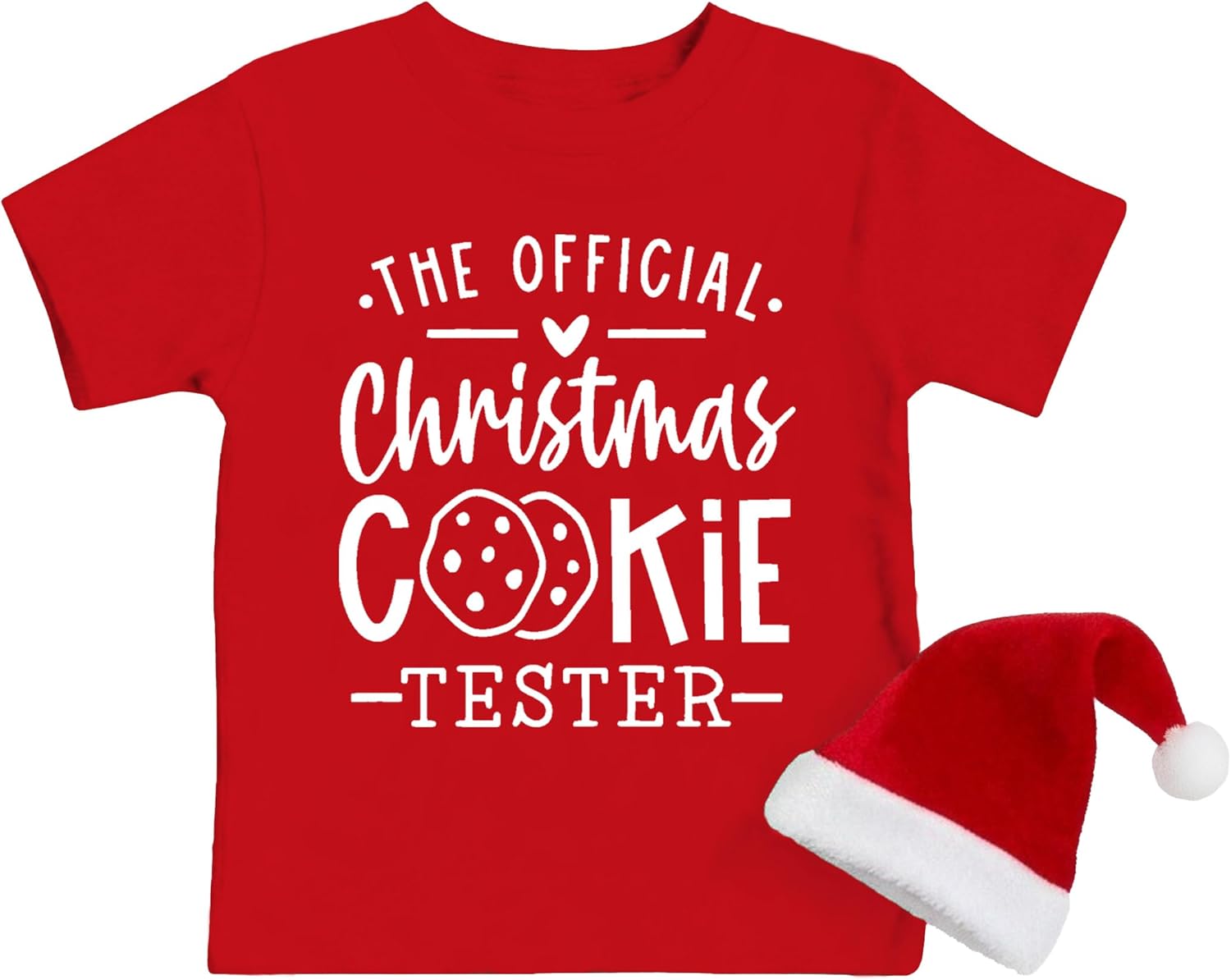 Christmas Shirts for Toddler Boys and Girls Official Cookie Tester Printing T-Shirt Xmas Holiday Tee Tops