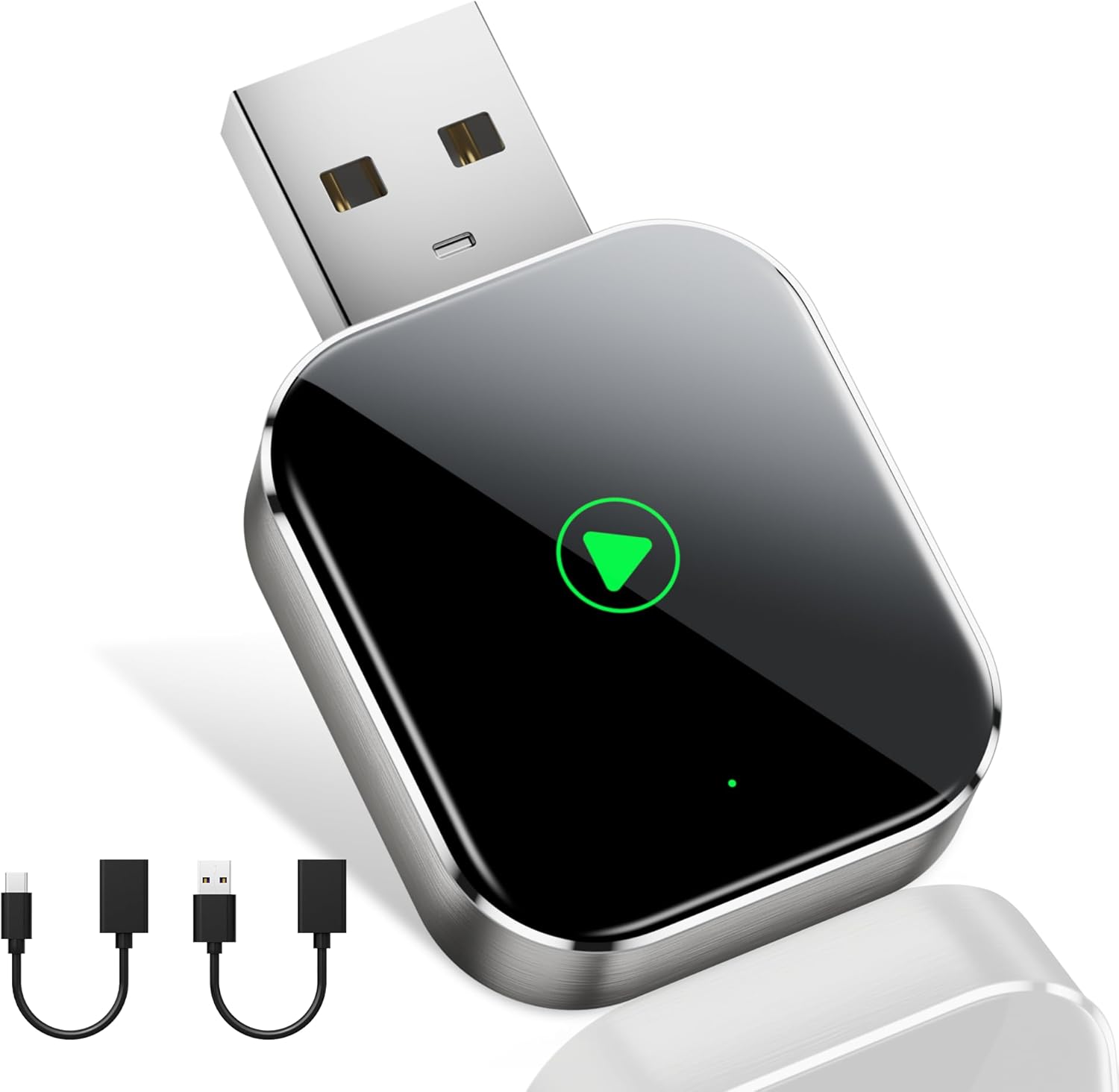 Mini CarPlay Wireless Adapter for Apple iPhone – Converts Wired to Wireless CarPlay Adapter, CarPlay Dongle Stick for Apple Wired CarPlay Cars & for iPhone iOS 10+, USB & Type-C, Plug & Play
