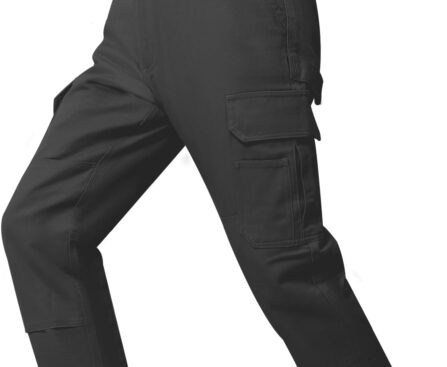 Cargo Pants for Men Ripstop Carpenter Work Pants Relaxed Fit Twill Cotton Casual Hiking Pants