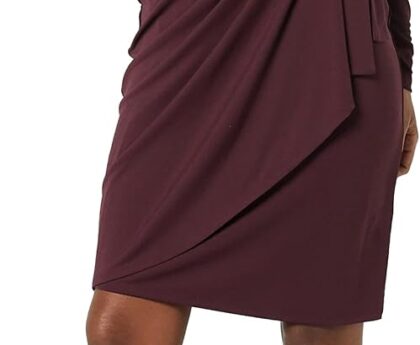 Amazon Essentials Women’s Long Sleeve Classic Wrap Dress (Available in Plus Size)