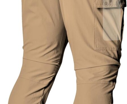 Men’s Lightweight Hiking Cargo Pants Waterproof Quick Dry Travel Climbing Camping Fishing Mens Work Pants Outdoor